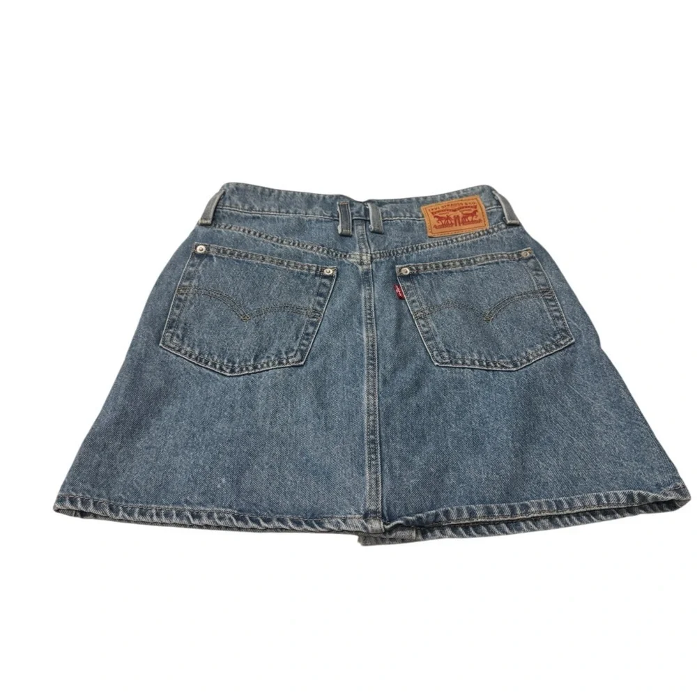 Levi's Blue Button-Up Mini Skirt